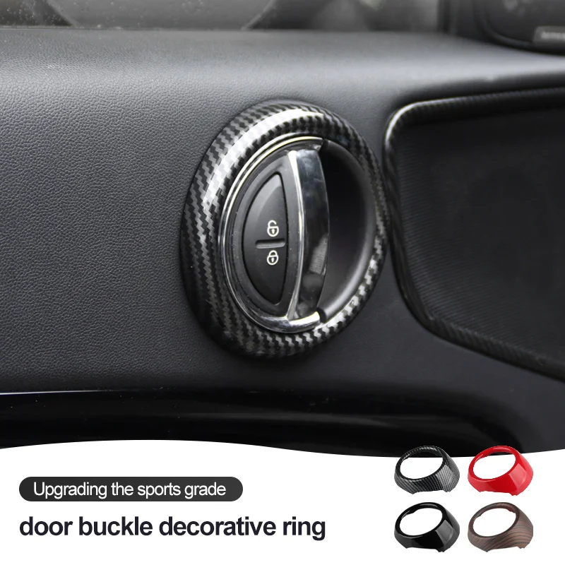 

4Pcs For BMW Mini Countryman F60 2022 Car Accessories ABS Inner Door Handle Cover Catch Bowl Trim Insert Bezel Frame Garnish