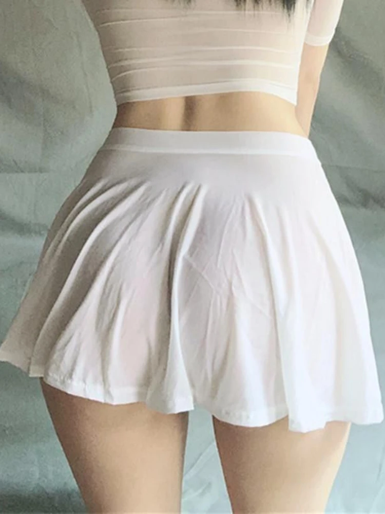 

Пикантная Однотонная юбка из мягкого шелка с листьями лотоса, прозрачные вечерние мини-юбки Livestream для ночного клуба