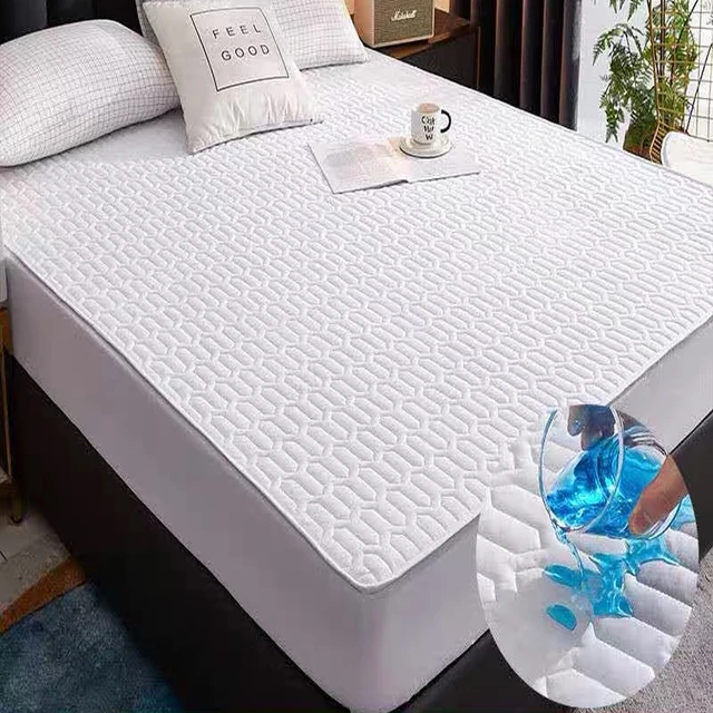 Housse de protection de matelas imperméable, drap-housse élastique,  couvre-lit simple et Double, pour lit Double, Queen Size, King Size -  AliExpress