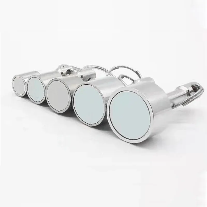 Superstarker Taschen-Metallmagnet, Karo-Autoschlüssel, Schlüsselanhänger, geteilter Ring, Schlüsselanhänger, hängender Halter, tragbare Outdoor-Werkzeuge, silberfarben – Detail 7