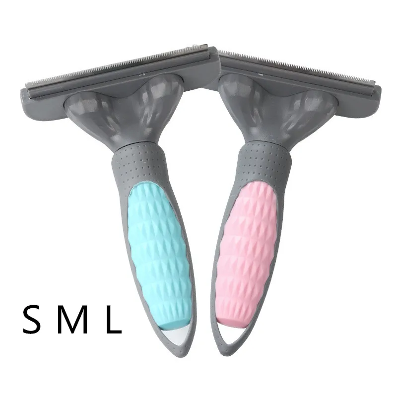 스테인레스 스틸 애완 동물 그루밍 브러시, 양면 쉐딩, 디매팅 언더코트, 레이크..