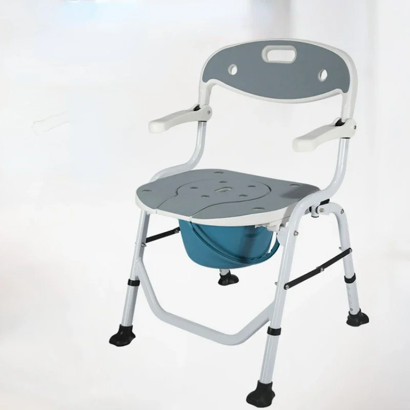 Adjustable Height Elderly Toilet Chair Foldable with Armrests Perfect for Pregnancy and Senior Care Provides Comfortable Support 2