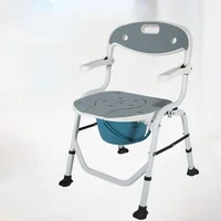 Adjustable Height Elderly Toilet Chair Foldable with Armrests Perfect for Pregnancy and Senior Care Provides Comfortable Support 2