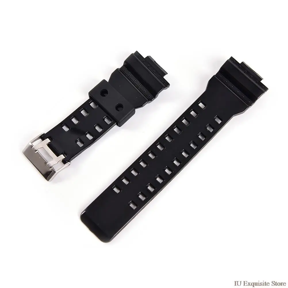 1 Pc Rubber Watchbands With 4 Spring Bars Tool Men Black Sport Diving Silicone Watch Strap Band For G-shock Accessories | Наручные часы