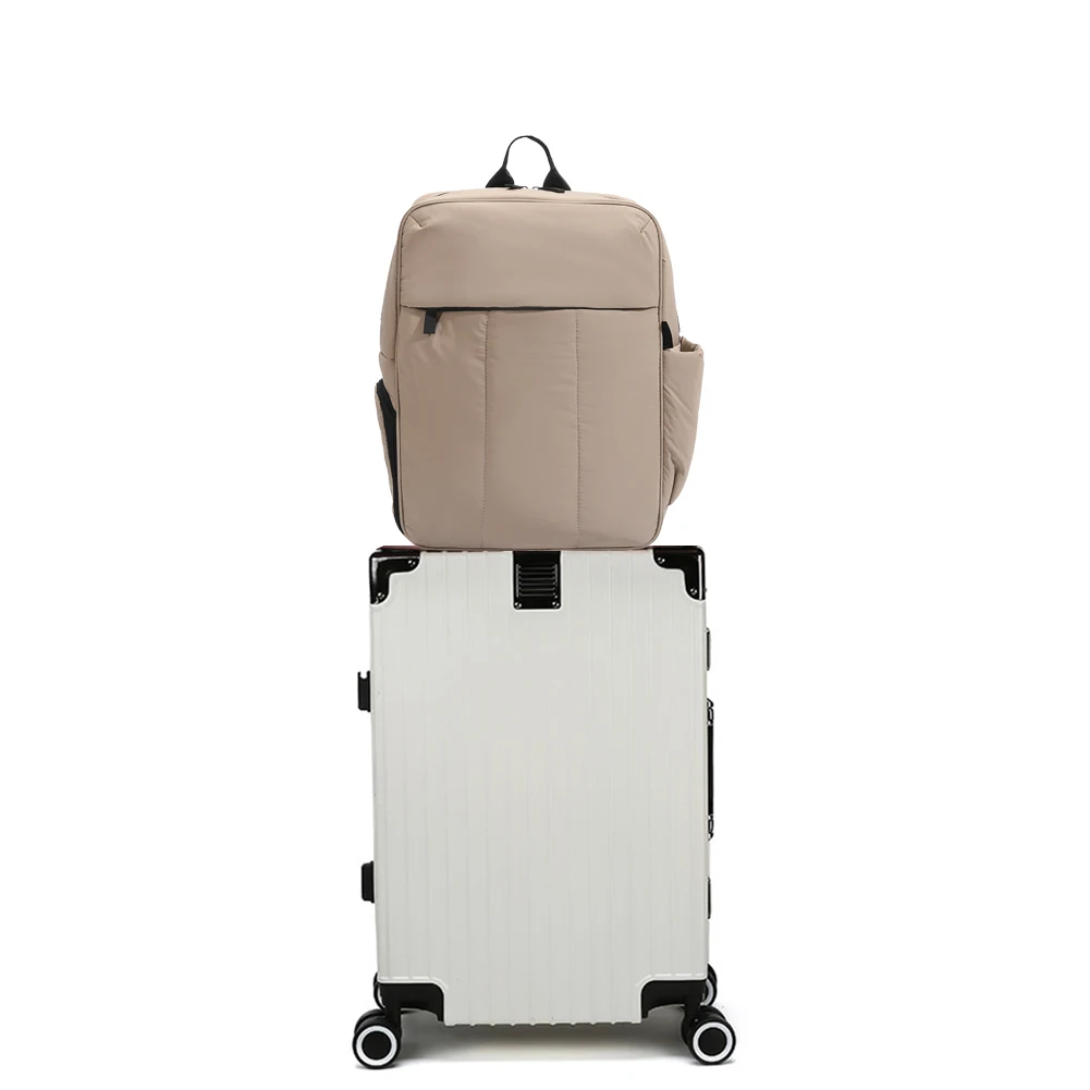 Nylon Travel Bag Large Capacity Lightweight Fashion Simple Backpack with Shoe Compartment for Outdoor Travel Fitness