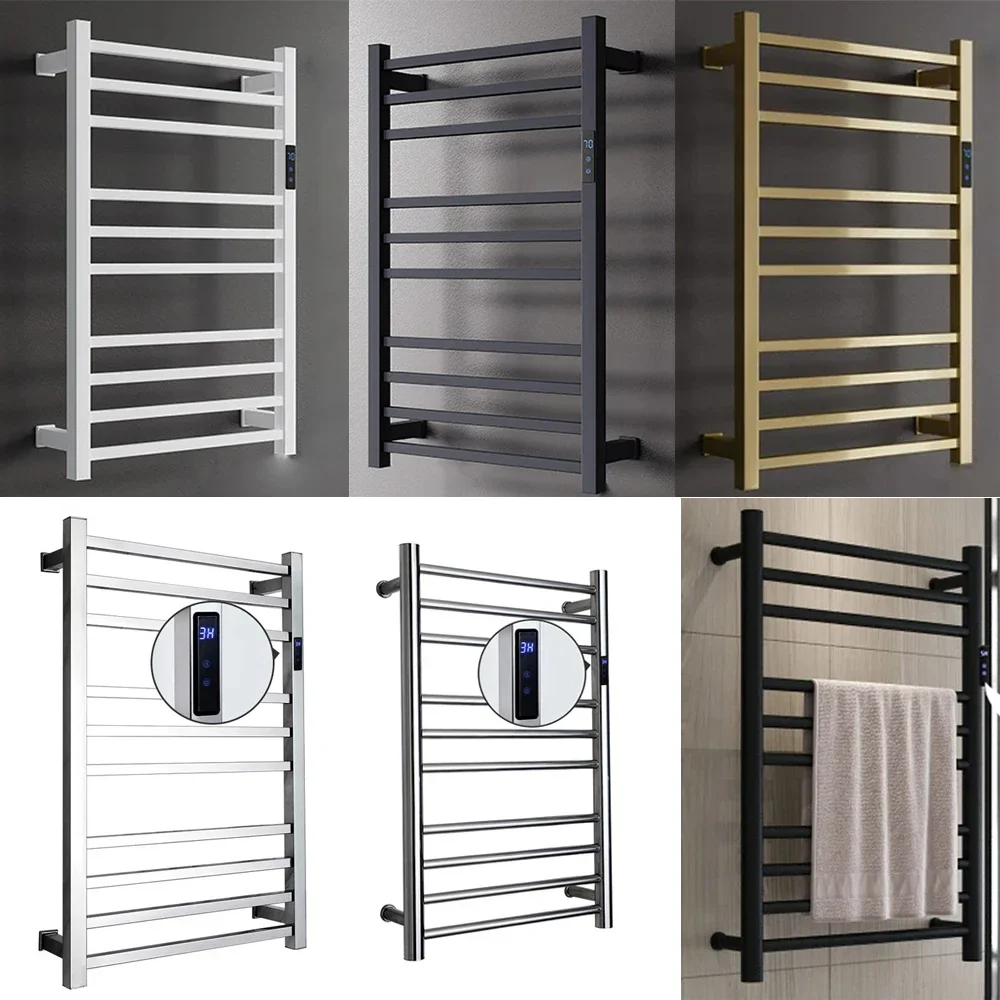 Electric Towel Rack 304 Stainless Steel Temperature&Time Control Smart Heated Towel Rail Warmer 780*500*120mm 110V/220V