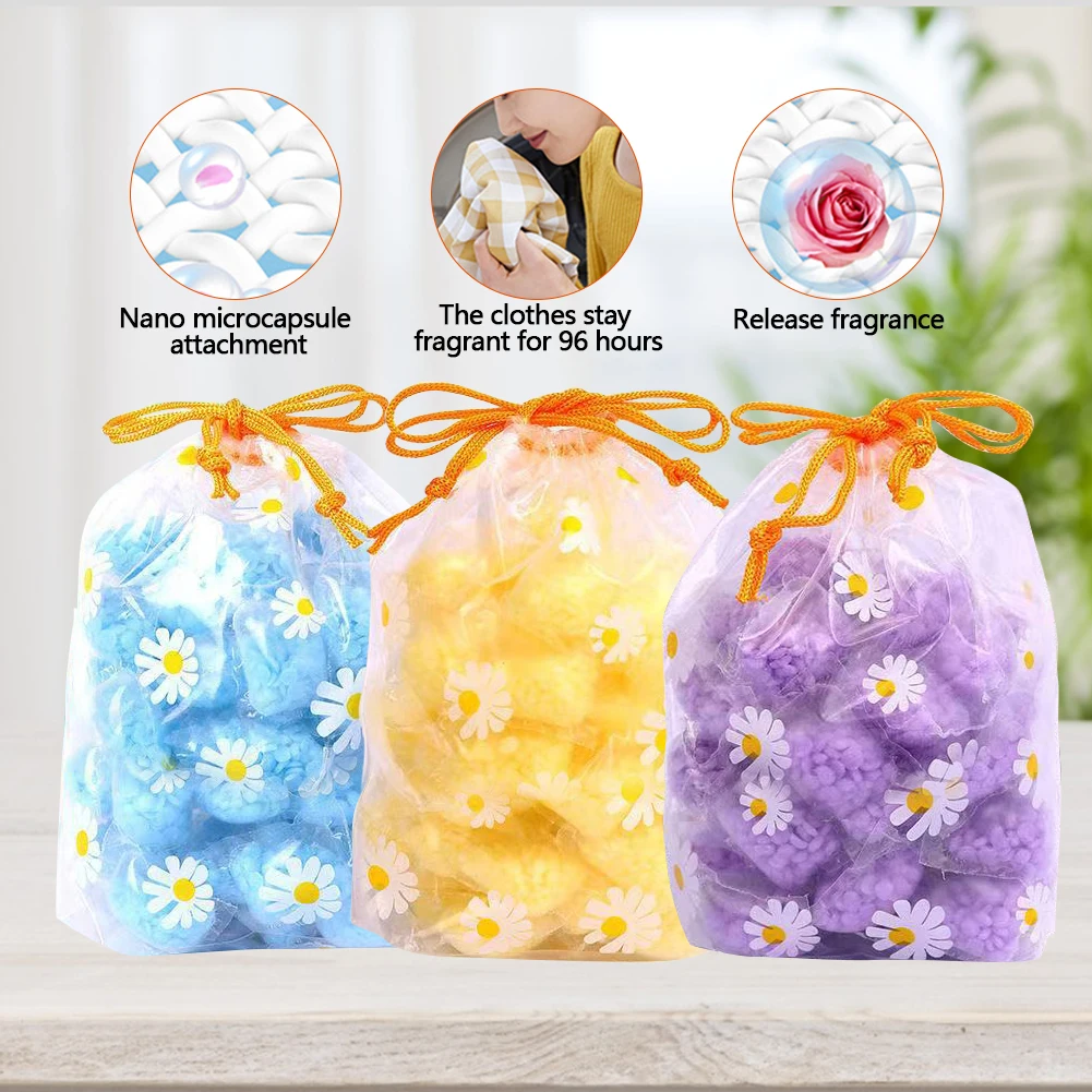 Fresh Rose Lavender Fragrance Beads Soft Clothing Diffuser Laundry Beads 10Pcs