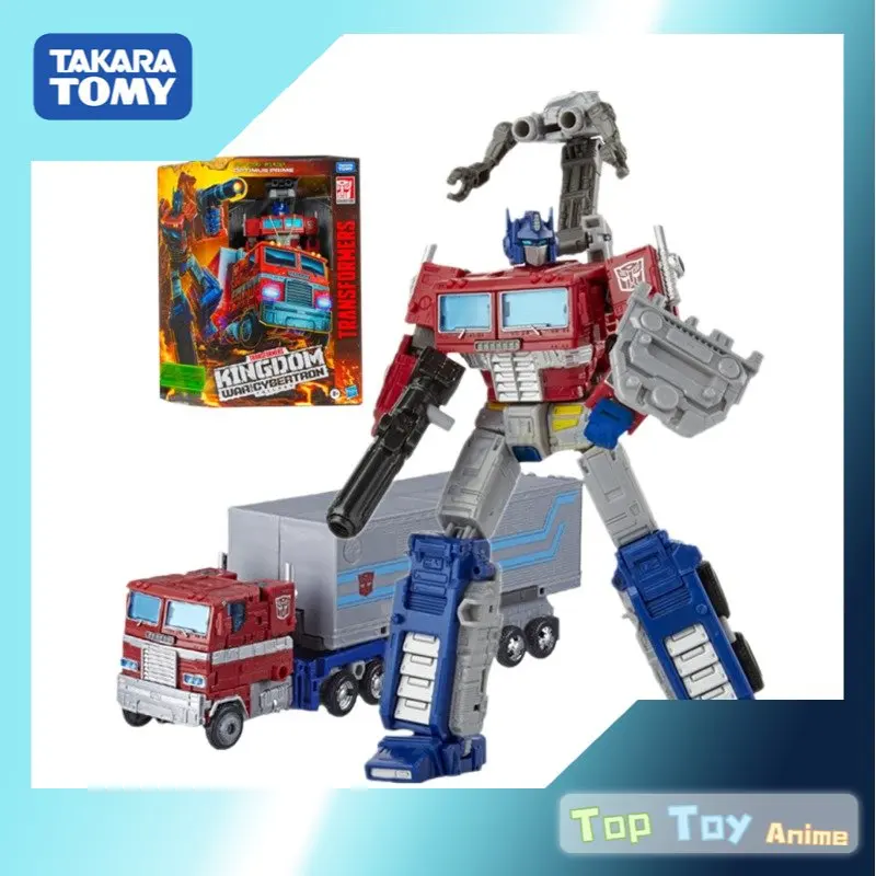 

Original TransformersWar for Cybertron:Kingdom OPTIMUS PRIME Leader Class Action Figures Transformable Model Kit