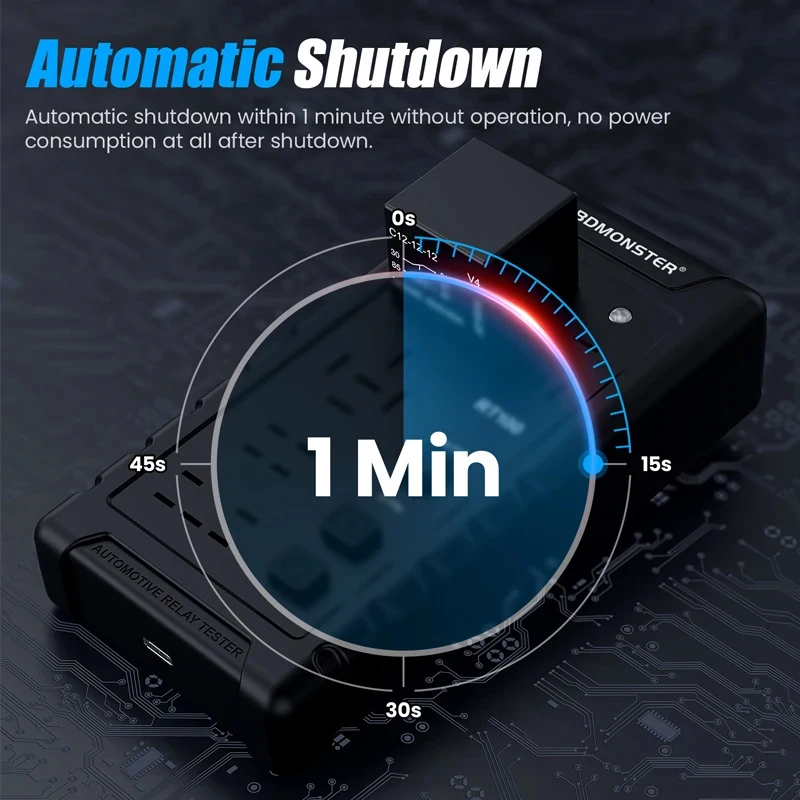 12V/24V Car Relay Tester RT100 Cordless 4-Pin 5-Pin LED Indicator Light Car Battery Voltage Relay Tester Diagnostic Tool