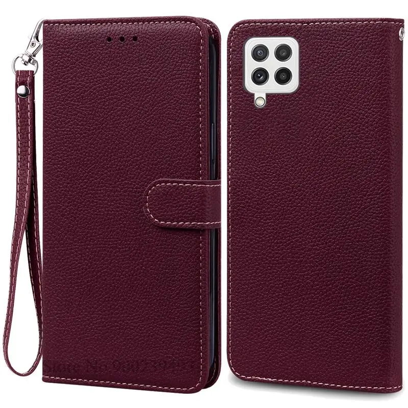 Leather Wallet Flip Case Soft Silicone Cover for Samsung Galaxy M32 - Stylish Protective s