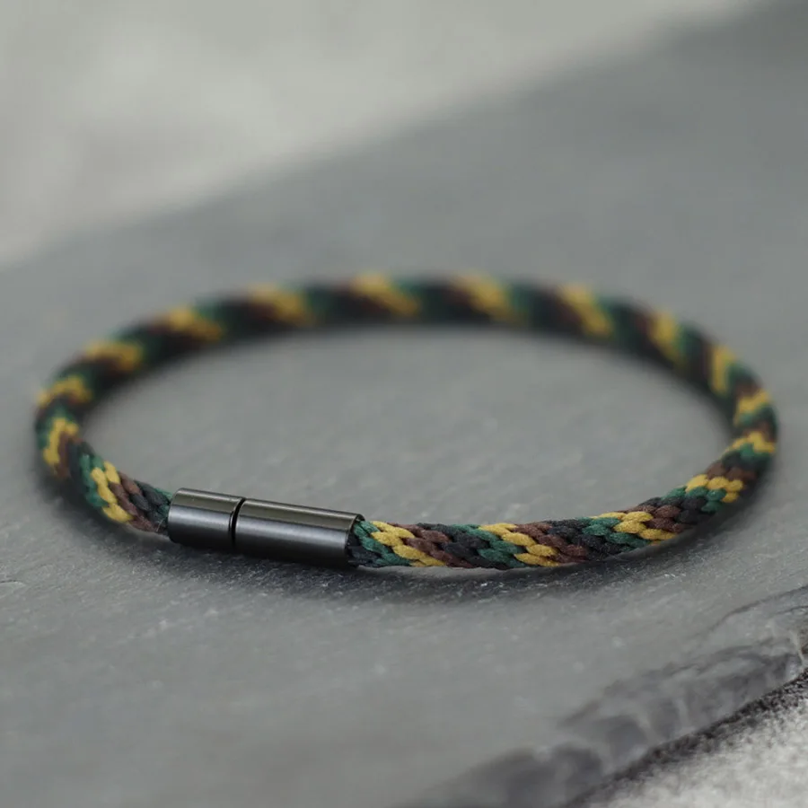 Rope Bracelet Men Ethnic Fabric Wish Accessory