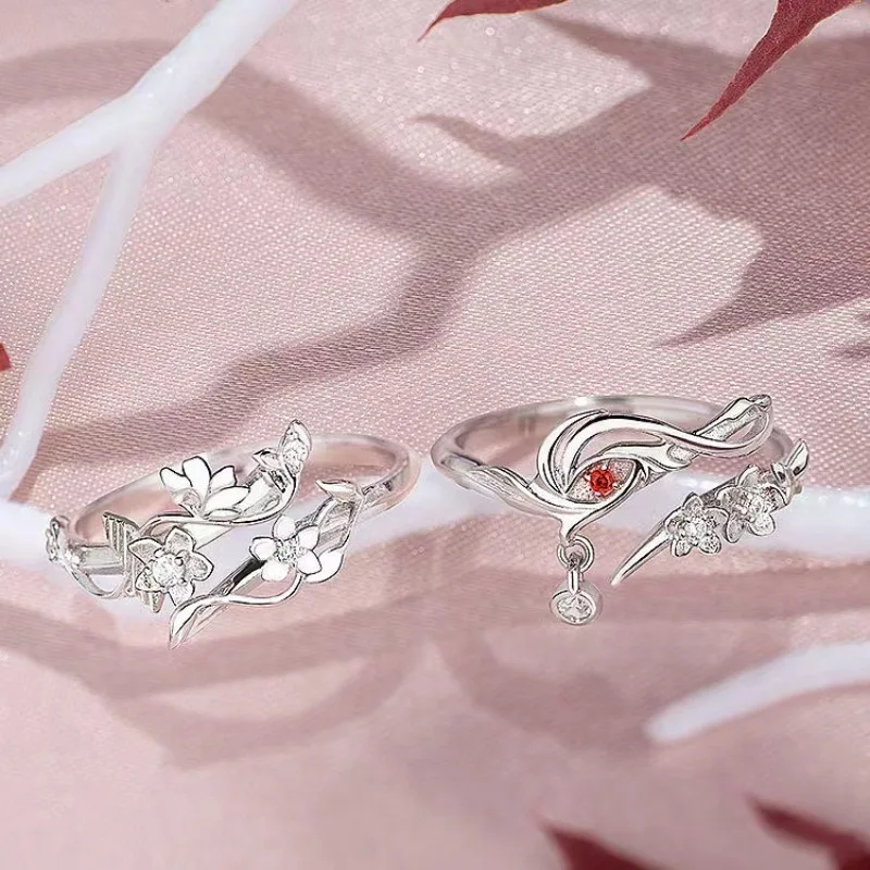 Anime Tian Guan Ci Fu Ring Heaven Official's Blessing Hua Cheng Xie Lian Adjustable Unisex Couple Rings Jewelry Accessories Gift