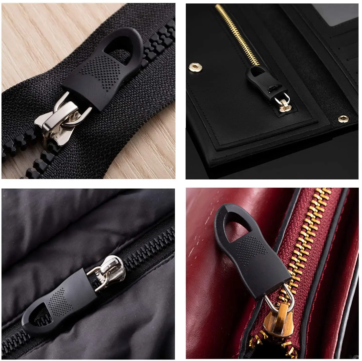 Leather Zipper Pull Puller End Replacement Kit Fastener Zip Slider for  Backpack Luggage DIY Zipper Repair Sewing Accessories