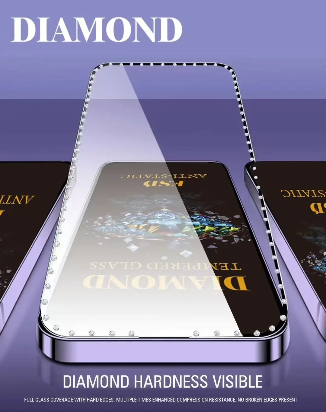 Ultra-Clear Diamond Screen Protector - High-Definition, Scratch-Resistant Tempered Film