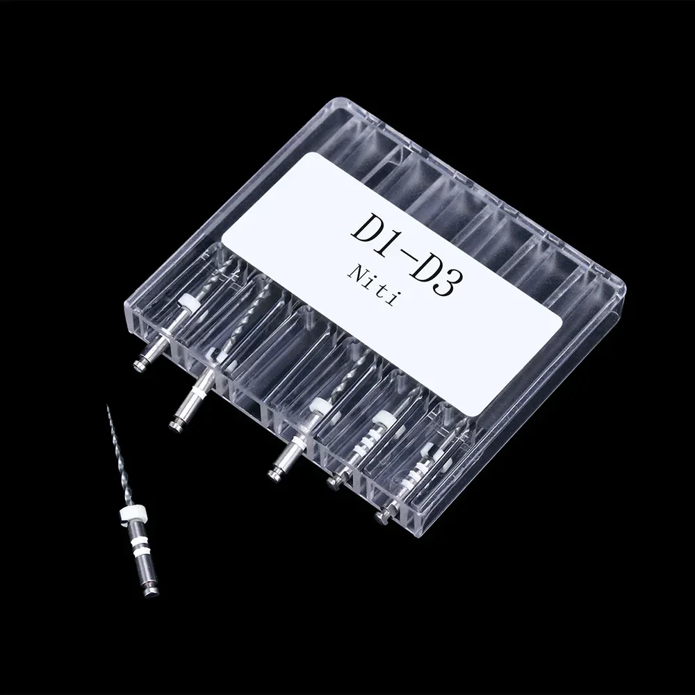 Limes Endodontiques NiTi D1-D3 – Lot De 6, Pivotantes, Pour Retraitement Dentaire, AZDENT