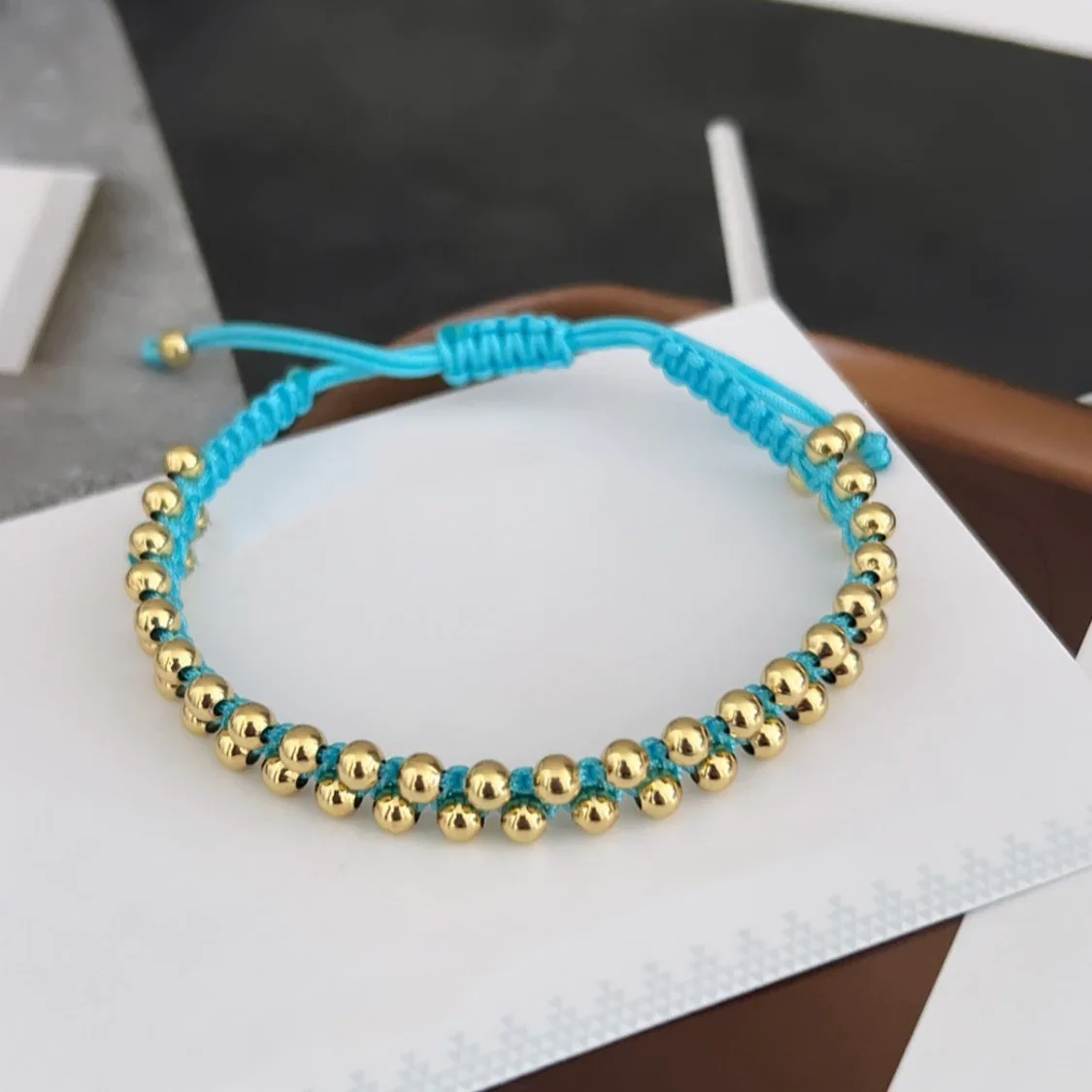 KKBEAD Boho handgefertigte geflochtene Armbänder für Frauen, Paar-Schmuck, Geschenk, 18 Karat vergoldete Perlen, Armband, Pulseras-Accessoires – Detail 8