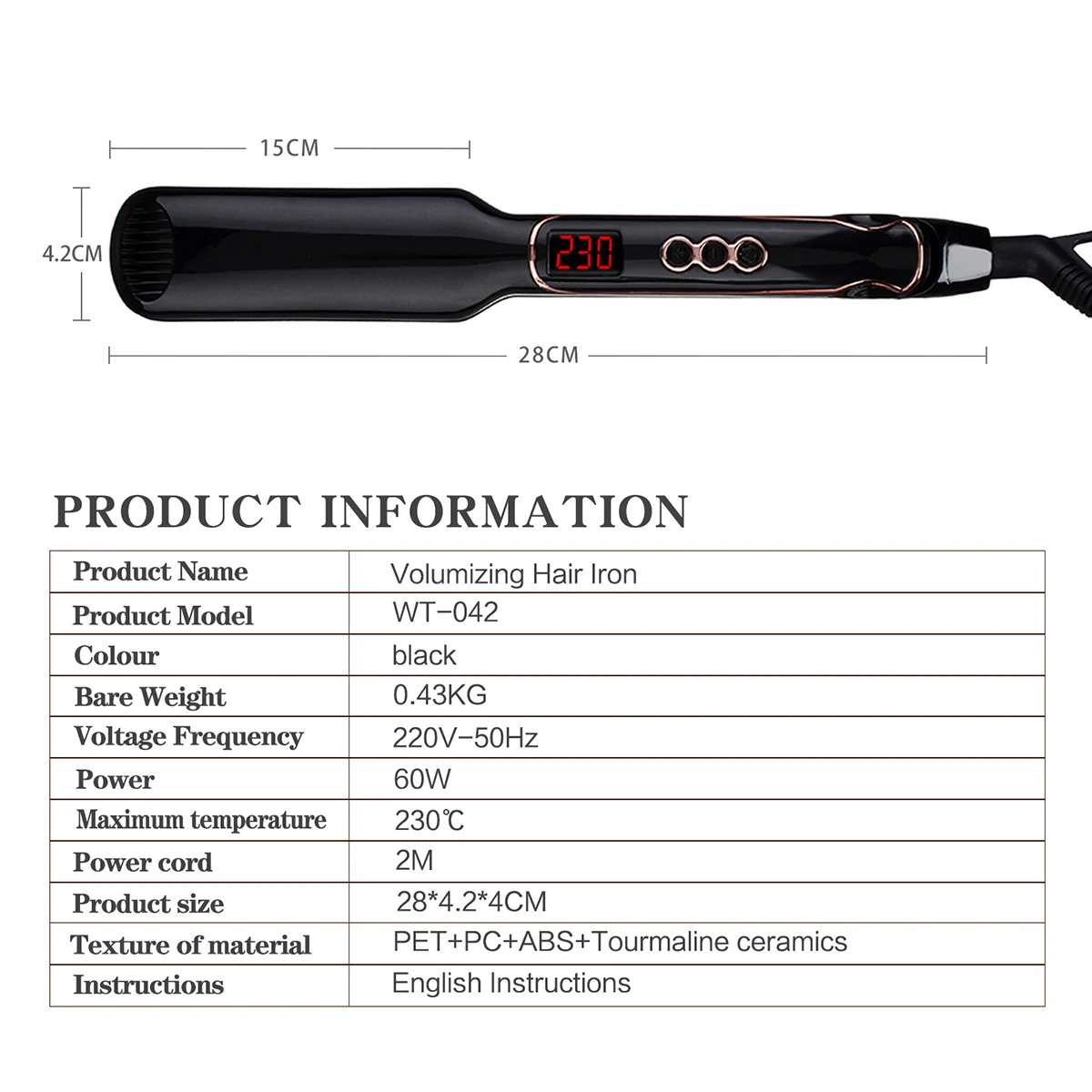 Volumizing do Cabelo Alisador de Cabelo Estilo de Cabelo 2 em 1 Ferro Curling Cerâmica Crimper Ondulado Modelador Liso 3d Fofo Ferramenta 4 Online shopping