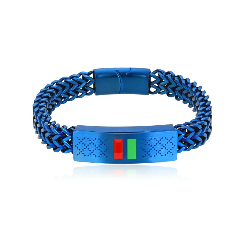 European and American popular stainless steel men's silver