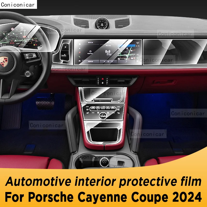 

Для Porsche Cayenne Coupe 2024 панель коробки передач экран навигации Автомобильная внутренняя защитная пленка против царапин аксессуары