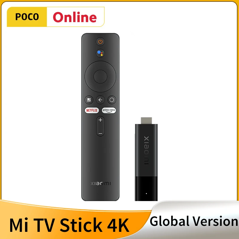 Новинка Xiaomi Mi TV Stick 4K телефон Android 11 четырёхъядерный 2 Гб ОЗУ 8 ПЗУ Bluetooth 5 0 Netflix Wifi