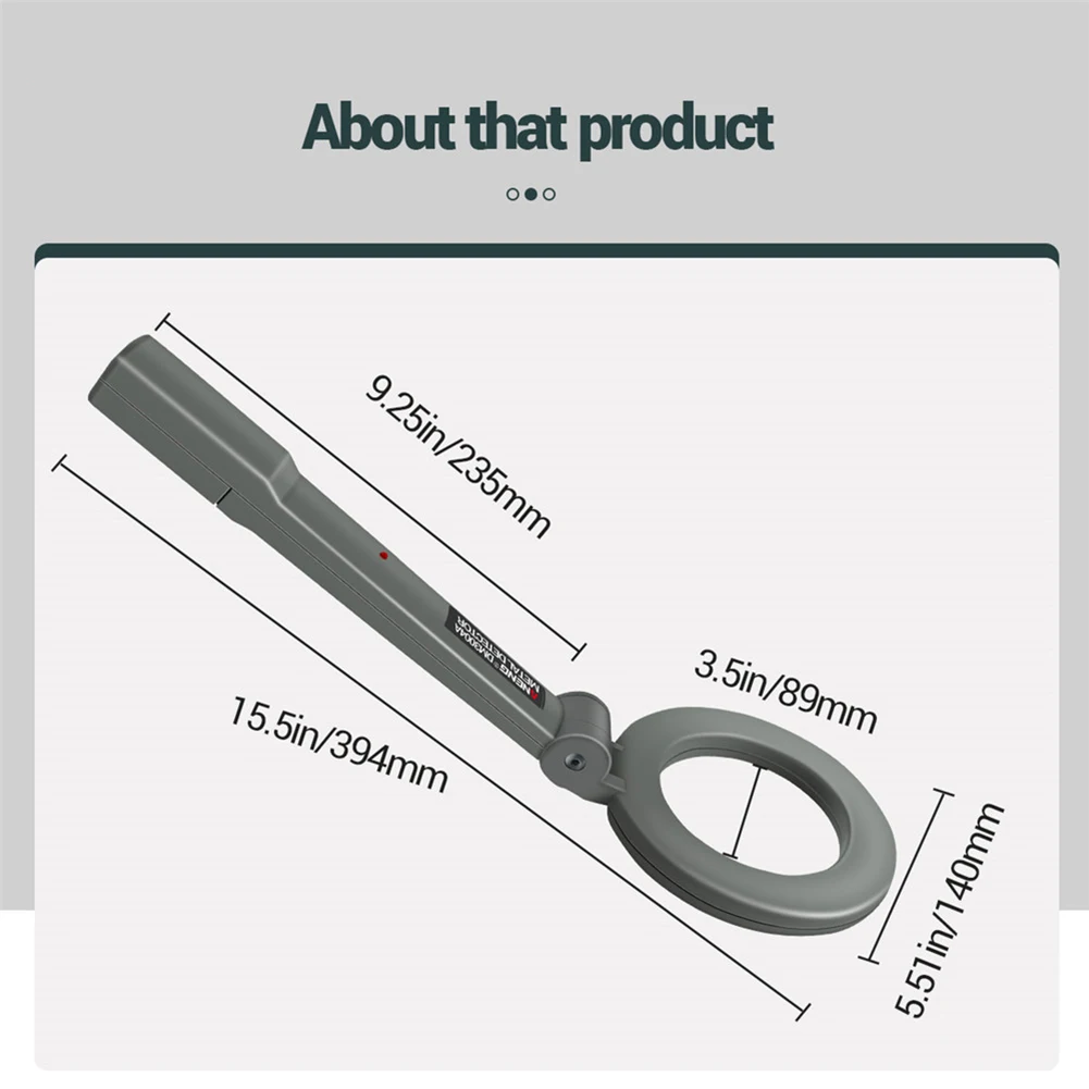 DM3004A Handheld Metal Detector Adjustable Portable Pinpointer Alarm High Sensitivity Tracker for Security Checks