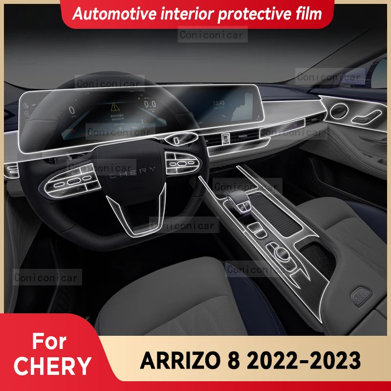 

For Chery ARRIZO 8 2023 Accessories Car TPU Dashboard Navigation Screen Center Console Interior Gear Panel Film Protective