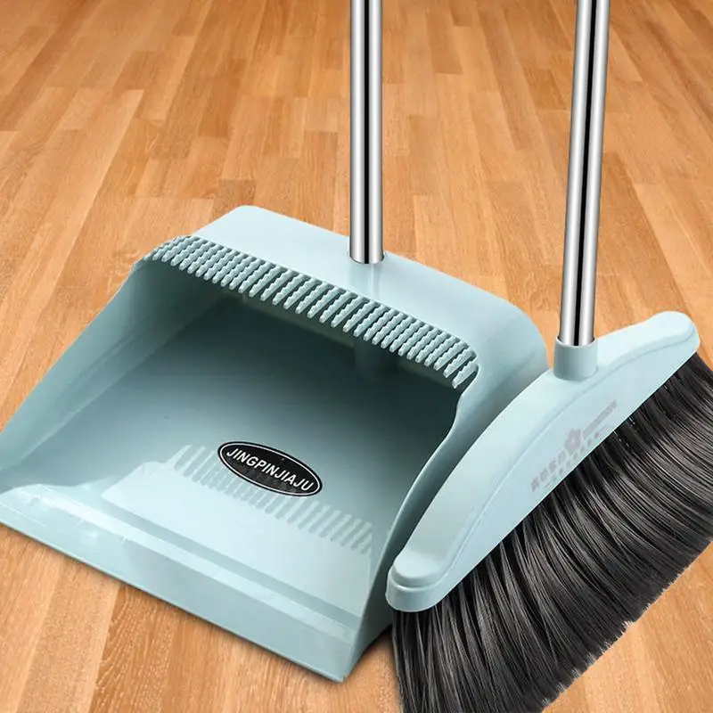 Dust Pan and Broom/Dustpan Cleans Broom Combo with 54 Long Handle for Home