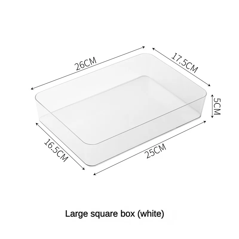 4-Piece Clear Desk and Makeup Drawer Organizer Set