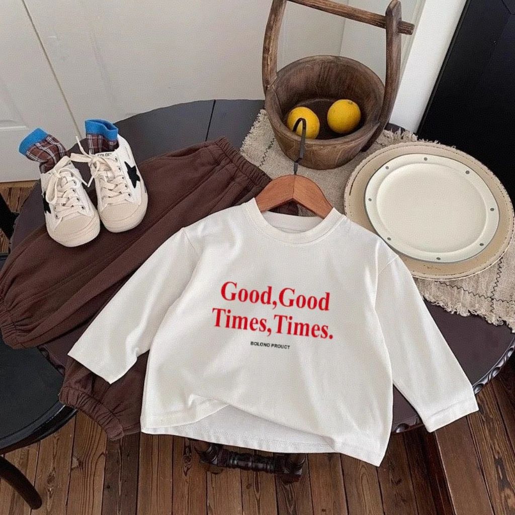 Drucken Buchstaben Kinder Kleidung Langarm T-shirt Frühling Herbst Casual Kinder Bodenbildung Shirt Crewneck Bluse Kleinkind Kostüm – Detail 4