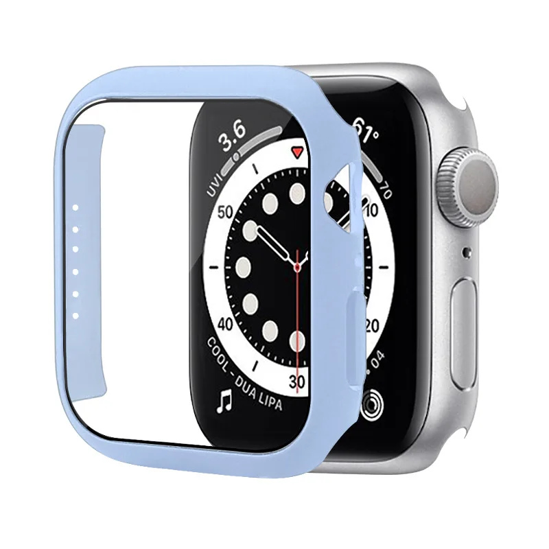 Premium Glass Cover & Screen Protector for Apple Watch - Durable PC Bumper Enclosure