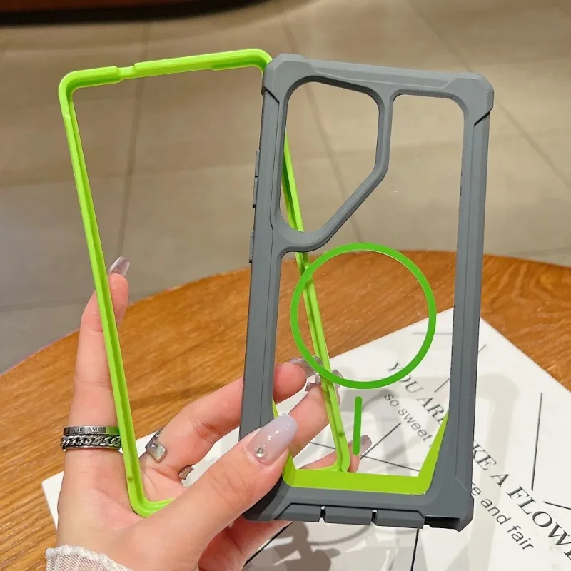 Enhanced Protective Transparent Silicone Case with Magnetic Soft Bumper Cover