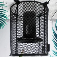 Reptile Anti-Scalding Lampshade Reptiles Pet Heating Lamp  Bulbs Mesh Cover Round & Square Shape for Turtle Snake Lizards 2
