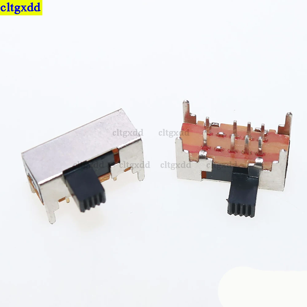 10piece SK23D05 G6 panel PCB 8-pin 3-position 2P3T DP3T sliding switch side knob straight foot handle to toggle power