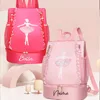 Personalised Embroidery Ballet Dance Backpack with Separate Shoe Compartment,Little Girls Ballerina Bag for Dance Toddler Bag 1