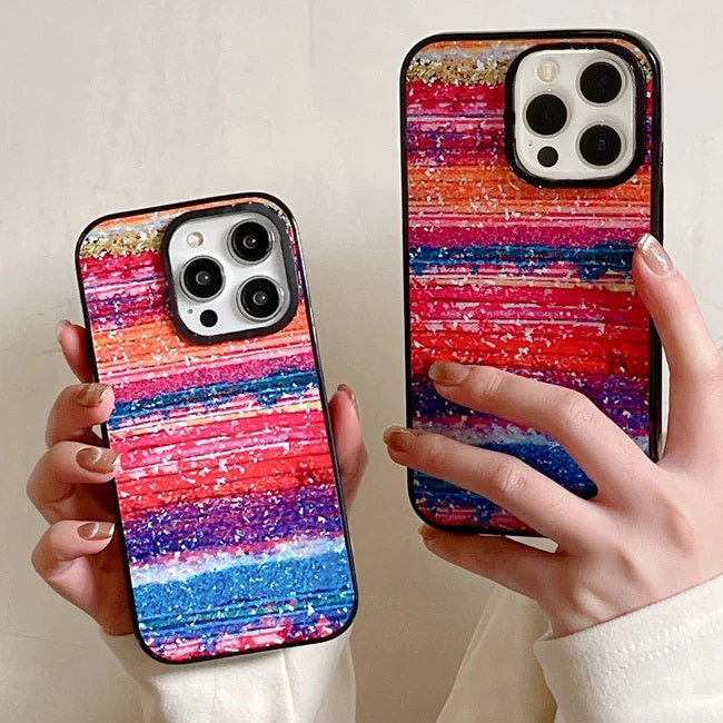 

2.0 Version Acrylic Upgrade Border Pigment Phone Case Cover for IPhone 11 12 13 14 15 Pro Max Case for IPhone 15 Pro Max