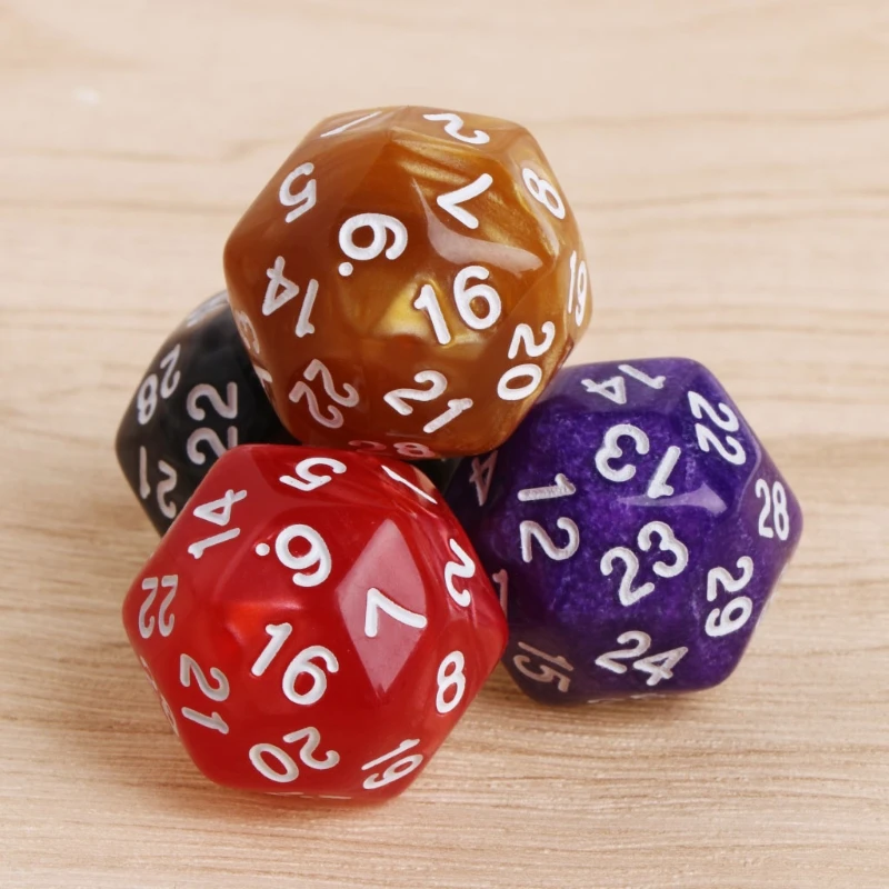 

6 шт./компл. акриловые многогранные кости для настольной игры TRPG