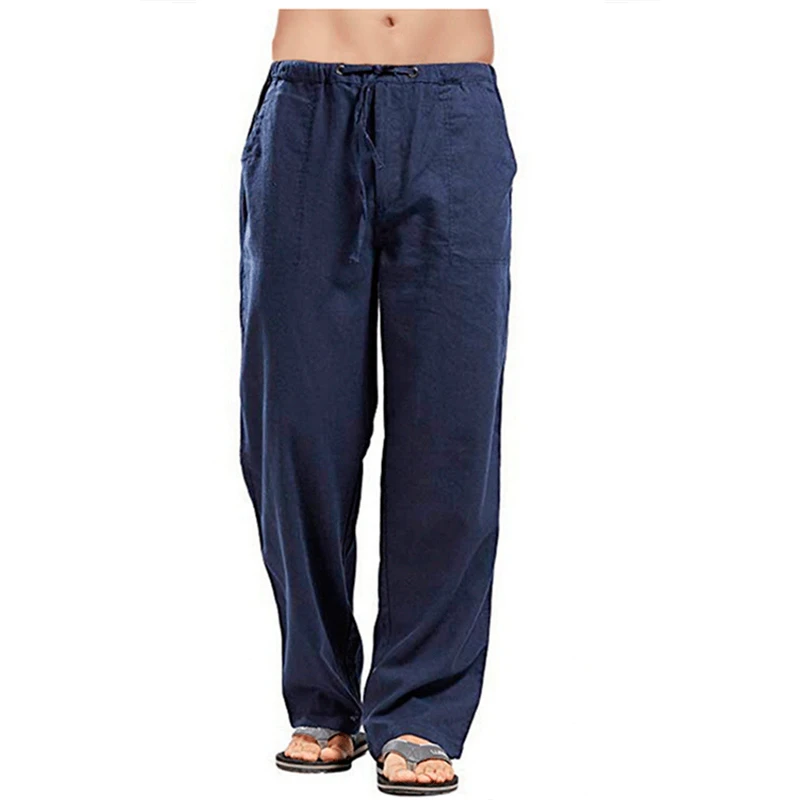 FGKKS Linen Wide Men Pants New Korean Oversize Linens Streetwear Trousers Male Spring Casual Men Pants men pants