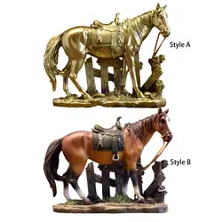 Horse Statue Tabletop Decoration Collectible Artwork Resin Sculpture for Living
