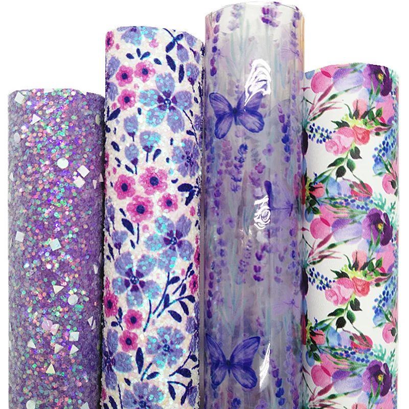 Synthetic Leather Hearts Jelly Sheet Bows Leather Glitter Leather