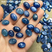 1 Pc Fengbaowu Natural Kyanite Oval Cabochon Jewelry Making For Ring Earring Pendant Crystal Healing Stone DIY Accessories 2