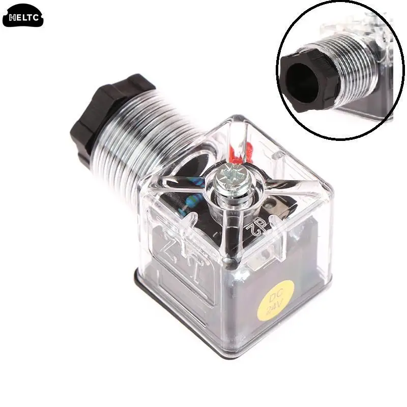 

1Pcs DC24 Solenoid Coil Plug Hydraulic Valve Transparent Voltage Universal Accessories