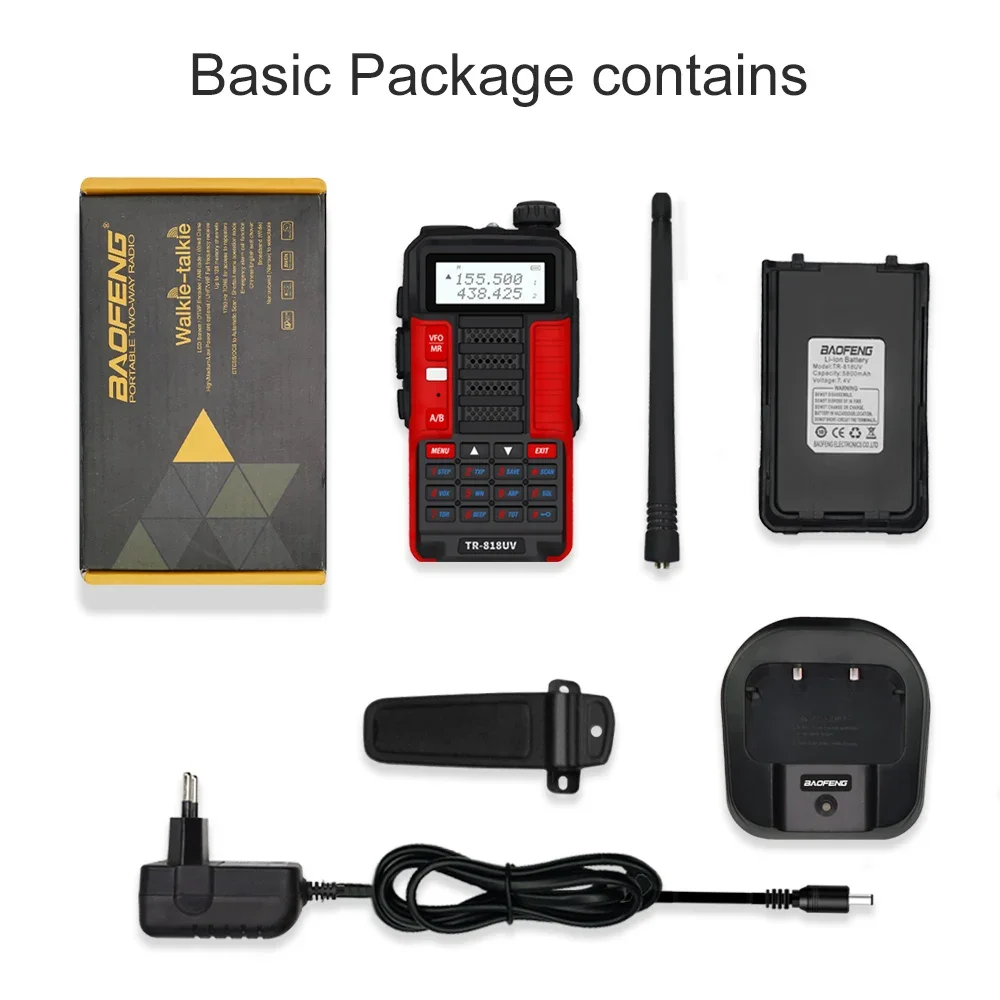 Baofeng UV-10R Professional Walkie Talkies, High Power 10W Dual Band Two-way Ham Radio, UV-10R  2 Way Radio Talkie Walkie 50 Km 6