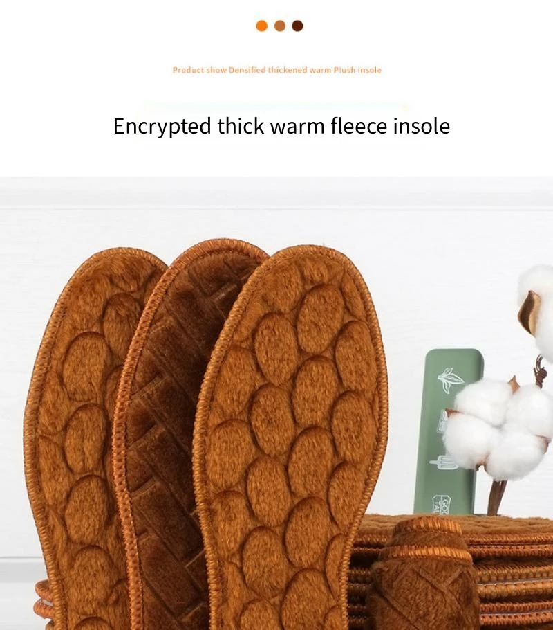 Winter Warme Einlegesohle für Schuhe Verdicken Plüsch Schnee Stiefel Schuh Sohle Thermische Einfügen Sport Laufsohlen Männer Frau Heizung Pads – Detail 13