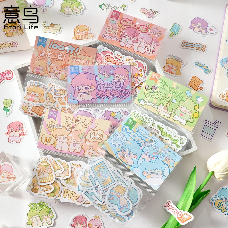 

40pcs Kawaii Stationery Stickers daily life Junk Journal Diary Planner Decorative Sticker Scrapbooking