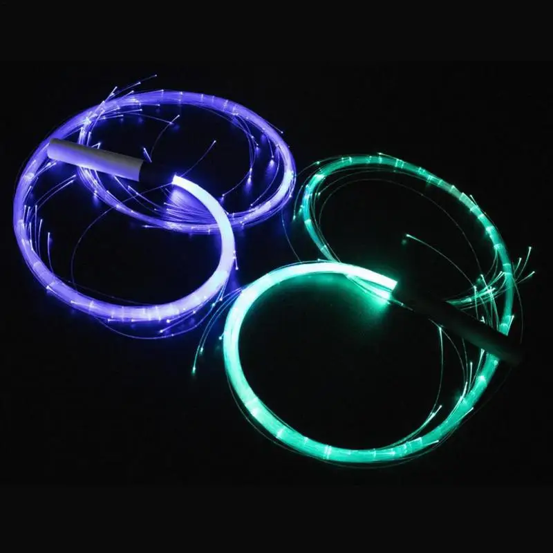 Fiber Optic Whip LED Whips LED Light Up Swivel Dancing Fiber Optic Whips Reusable Battery Powered Glowing With 4 Variable