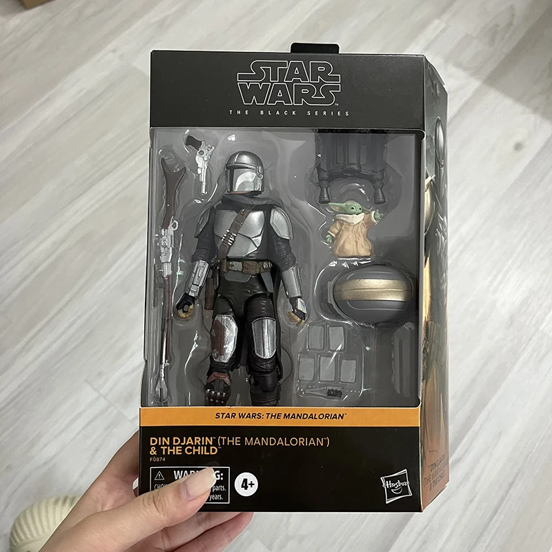 6 Pollici Pvc Black Series Star Wars Figure Din Djarin The Mandalorian And The Child Baby Yoda Action Figure Model Toys Regali Per Bambole