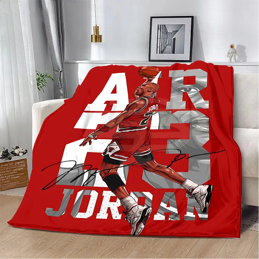 Basketball J-JordanS Printed Blanket Picnic Blankets Warm Blanket Soft and Comfortable Blanket Home Travel Birthday M-MichaelS 3