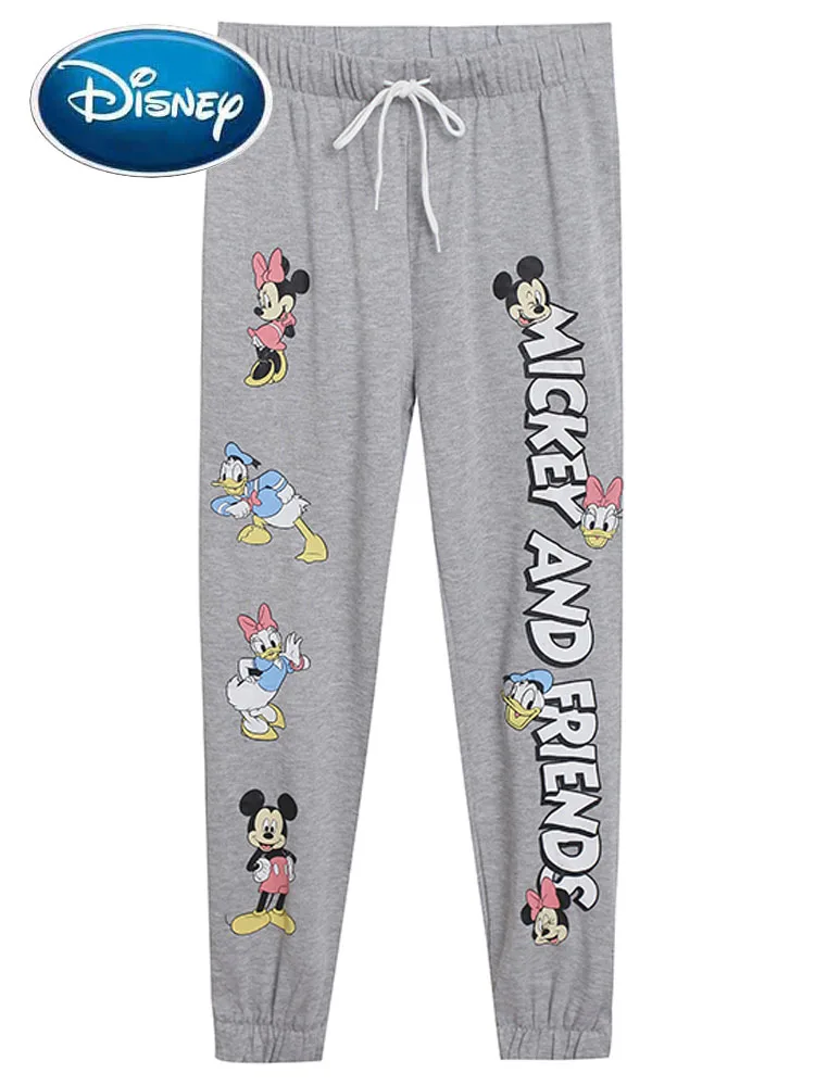 

Женские флисовые длинные штаны Disney Mickey, Минни Маус, Дональд Дейзи, уличная одежда для бега, Осень-зима, штаны для фитнеса