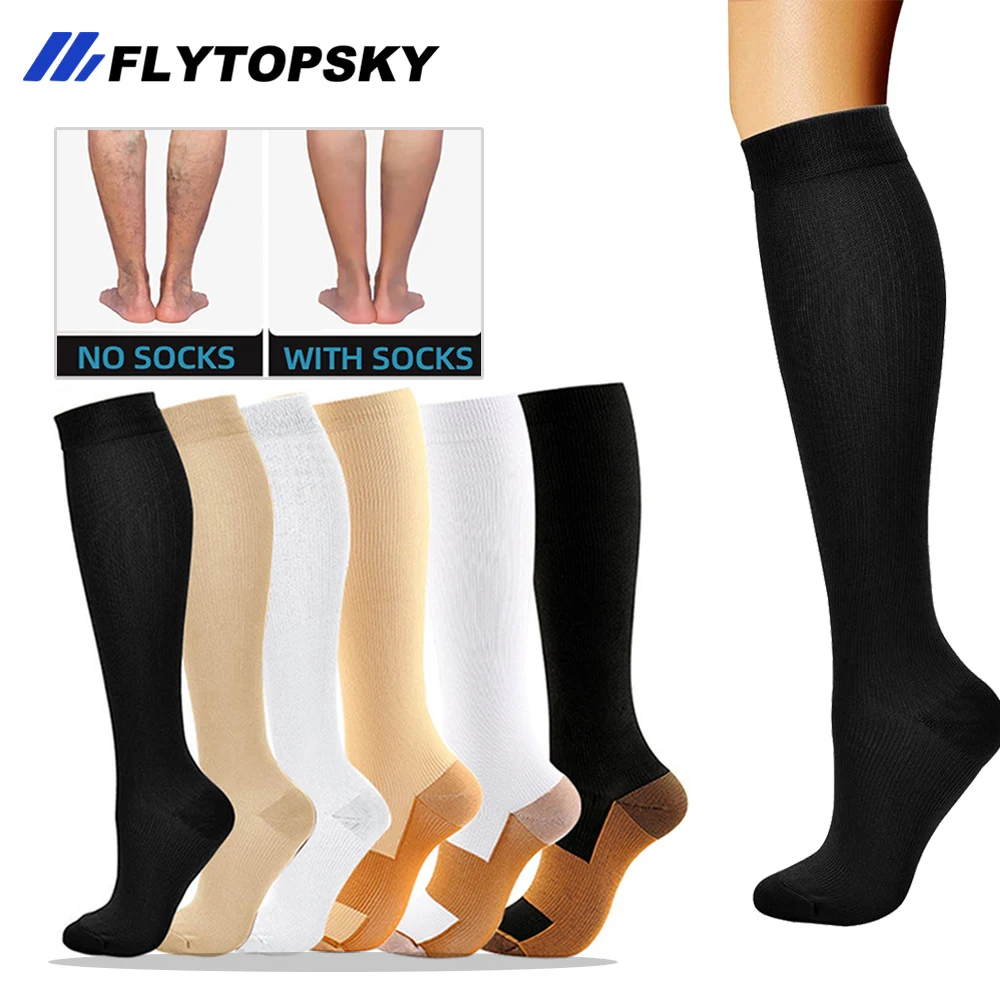 1 Pair Copper Compression Calf Sleeve Calf Socks Women&Men Shin Guards15-20 mmHg Calf Support Varicose Vein Pain Relief calf compression sleeves calf compression sleeve
