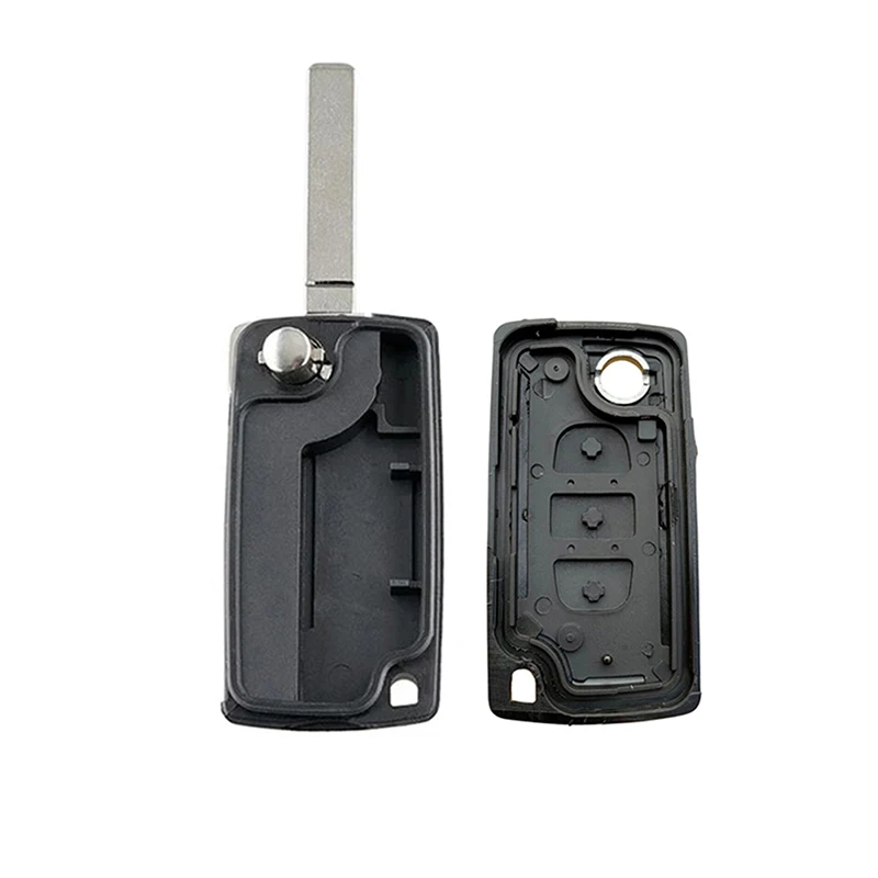Car 3 Button Flip Remote Key Fob Case Decal Fit For Citroen C4 Grand Picasso C5 C6 Fob Shell 3 Button Cover key case fob cover key cover folding car key shell car key shell
